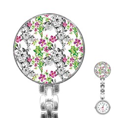 Flowers Stainless Steel Nurses Watch by goljakoff