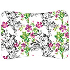 Flowers Velour Seat Head Rest Cushion by goljakoff