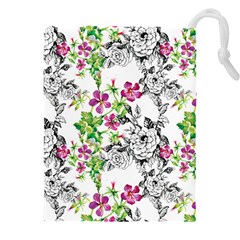 Flowers Drawstring Pouch (4xl) by goljakoff