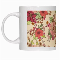 Vintage Garden Flowers White Mugs by goljakoff