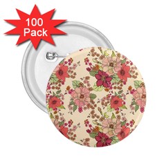 Vintage Garden Flowers 2 25  Buttons (100 Pack)  by goljakoff