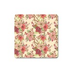 Vintage garden flowers Square Magnet Front