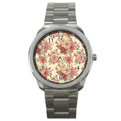 Vintage Garden Flowers Sport Metal Watch by goljakoff