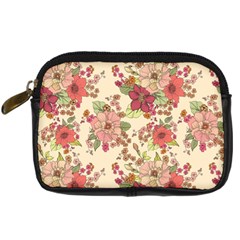 Vintage Garden Flowers Digital Camera Leather Case by goljakoff