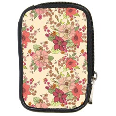 Vintage Garden Flowers Compact Camera Leather Case by goljakoff