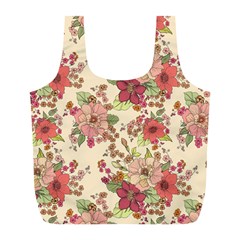 Vintage Garden Flowers Full Print Recycle Bag (l) by goljakoff