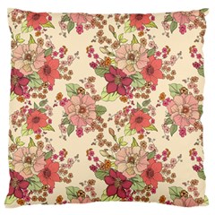 Vintage Garden Flowers Large Flano Cushion Case (one Side) by goljakoff