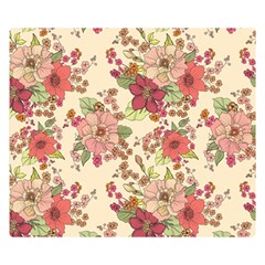 Vintage Garden Flowers Double Sided Flano Blanket (small)  by goljakoff