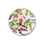 Spring flowers Rubber Coaster (Round)  Front