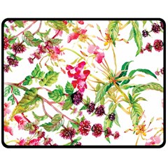 Spring Flowers Double Sided Fleece Blanket (medium)  by goljakoff