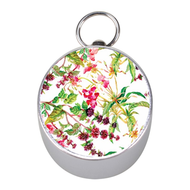 Spring flowers Mini Silver Compasses