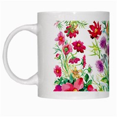 Summer Flowers White Mugs by goljakoff