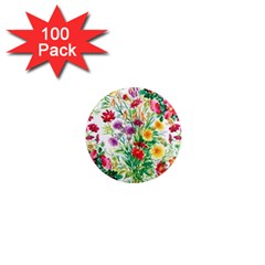 Summer Flowers 1  Mini Magnets (100 Pack)  by goljakoff