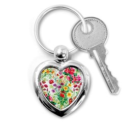 Summer Flowers Key Chain (heart) by goljakoff