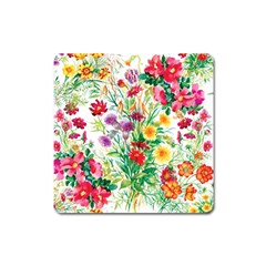 Summer Flowers Square Magnet by goljakoff