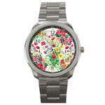 Summer flowers Sport Metal Watch Front