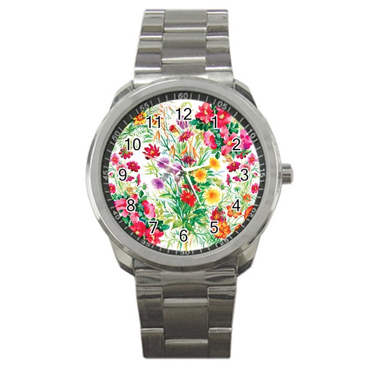 Summer flowers Sport Metal Watch