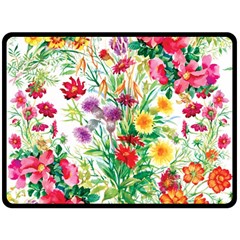 Summer Flowers Fleece Blanket (large)  by goljakoff