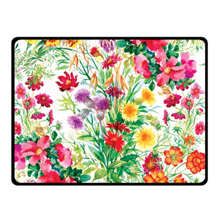 Summer flowers Double Sided Fleece Blanket (Small) 