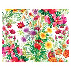 Summer Flowers Double Sided Flano Blanket (medium)  by goljakoff