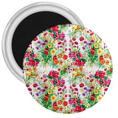 Summer Flowers Pattern 3  Magnets by goljakoff