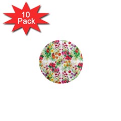 Summer Flowers Pattern 1  Mini Magnet (10 Pack)  by goljakoff