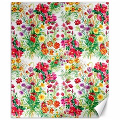 Summer Flowers Pattern Canvas 8  X 10  by goljakoff