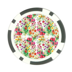 Summer Flowers Pattern Poker Chip Card Guard (10 Pack) by goljakoff