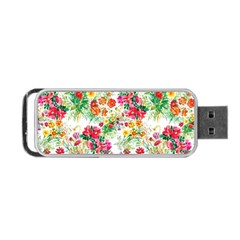 Summer Flowers Pattern Portable Usb Flash (two Sides) by goljakoff