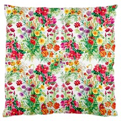 Summer flowers pattern Standard Flano Cushion Case (One Side)