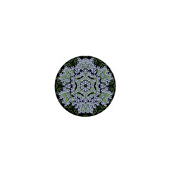 Calm In The Flower Forest Of Tranquility Ornate Mandala 1  Mini Buttons by pepitasart