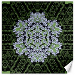 Calm In The Flower Forest Of Tranquility Ornate Mandala Canvas 20  X 20  by pepitasart