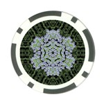 Calm In The Flower Forest Of Tranquility Ornate Mandala Poker Chip Card Guard Front