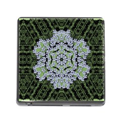 Calm In The Flower Forest Of Tranquility Ornate Mandala Memory Card Reader (square 5 Slot) by pepitasart