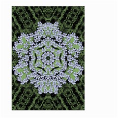 Calm In The Flower Forest Of Tranquility Ornate Mandala Large Garden Flag (two Sides) by pepitasart