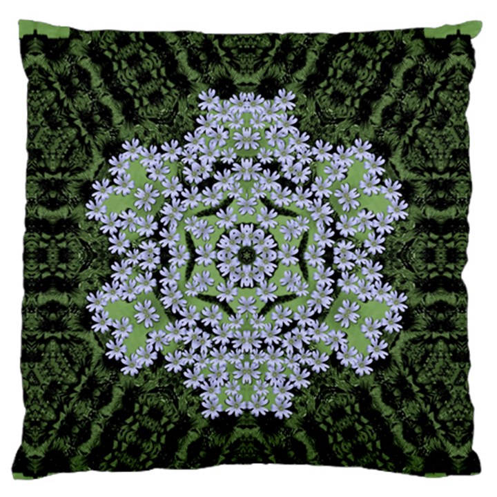 Calm In The Flower Forest Of Tranquility Ornate Mandala Standard Flano Cushion Case (One Side)