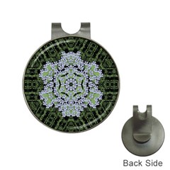 Calm In The Flower Forest Of Tranquility Ornate Mandala Hat Clips With Golf Markers by pepitasart