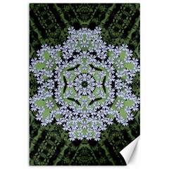 Calm In The Flower Forest Of Tranquility Ornate Mandala Canvas 12  X 18  by pepitasart