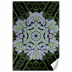 Calm In The Flower Forest Of Tranquility Ornate Mandala Canvas 24  X 36  by pepitasart