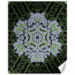 Calm In The Flower Forest Of Tranquility Ornate Mandala Canvas 11  X 14  by pepitasart