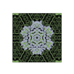 Calm In The Flower Forest Of Tranquility Ornate Mandala Satin Bandana Scarf by pepitasart