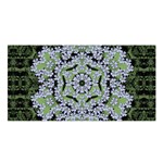 Calm In The Flower Forest Of Tranquility Ornate Mandala Satin Shawl Front