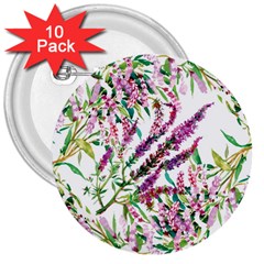 Flowers 3  Buttons (10 Pack)  by goljakoff