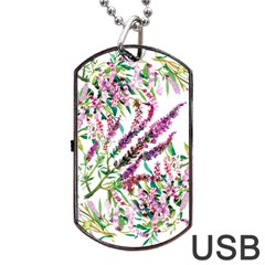 Flowers Dog Tag Usb Flash (one Side) by goljakoff