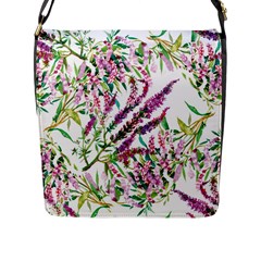 Flowers Flap Closure Messenger Bag (l) by goljakoff