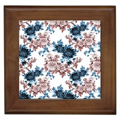 Blue And Rose Flowers Framed Tile by goljakoff