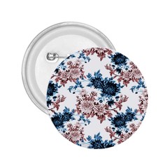 Blue And Rose Flowers 2 25  Buttons by goljakoff