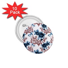 Blue And Rose Flowers 1 75  Buttons (10 Pack) by goljakoff