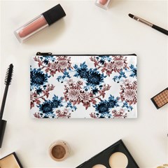 Blue And Rose Flowers Cosmetic Bag (small) by goljakoff