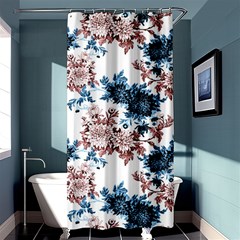 Blue And Rose Flowers Shower Curtain 36  X 72  (stall)  by goljakoff